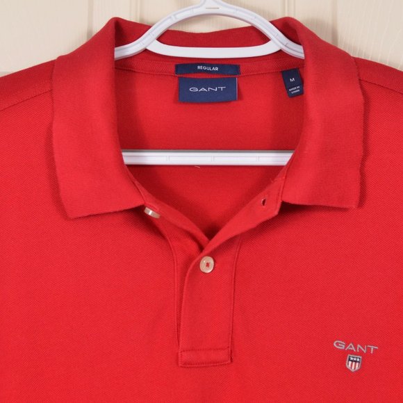 Gant M Red Polo Shirt Trad Cotton Preppy - Picture 2 of 4